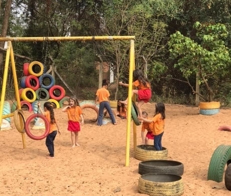 Os alunos Sathya Sai